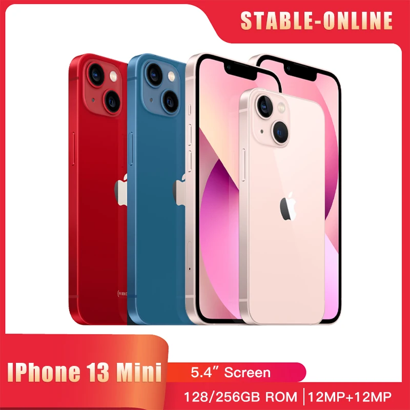 Original Apple iPhone 13 Mini 5G Mobile Phone NFC Face ID 4GB RAM 128/256/512GB ROM 5.4'' OLED Screen A15 Hexa-Core SmartPhone